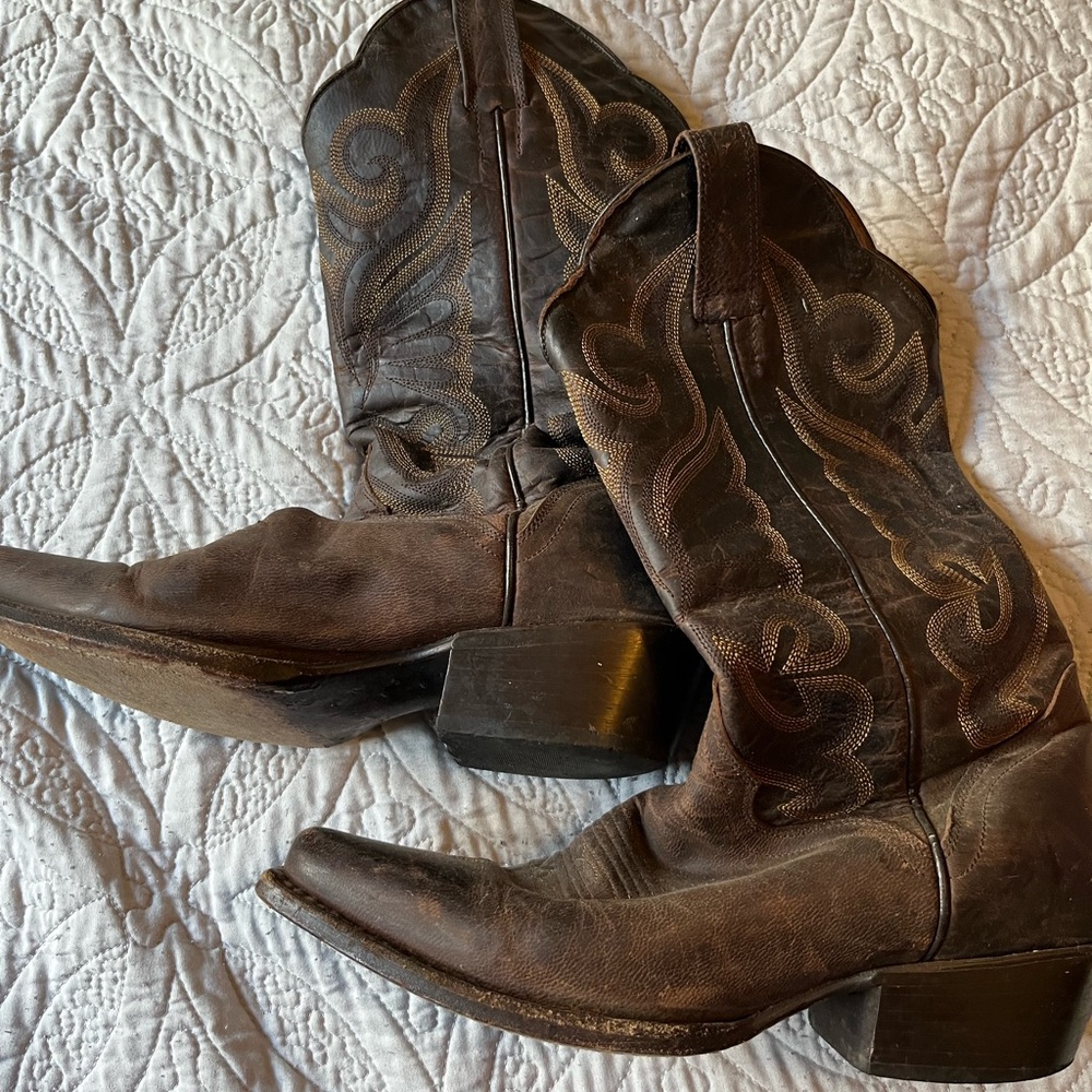 Authentic leather cowboy boots- size 6.5
